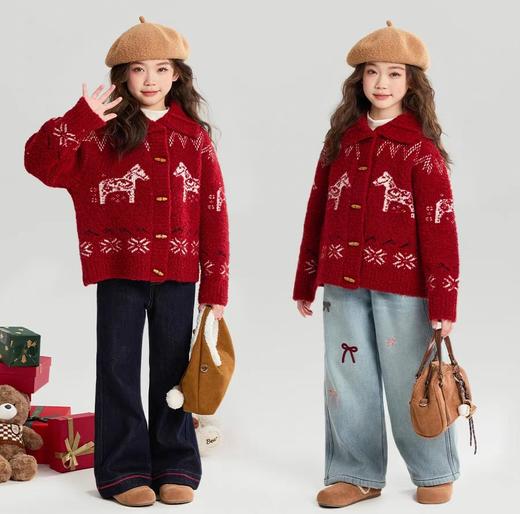 冬日氛围感【麦乐拉 马年儿童双旦服】毛衣集合 喜气洋洋  心动穿搭 商品图3