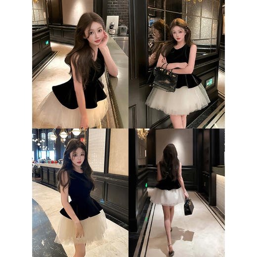 清仓捡漏 LL240585 拼接礼服连衣裙 商品图4