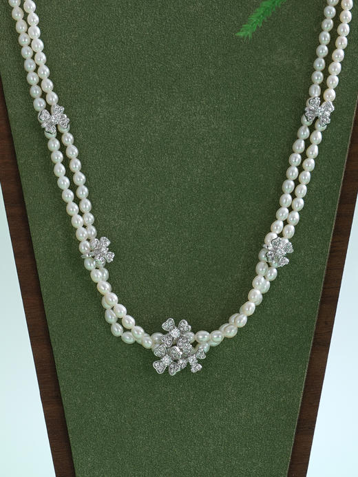 子佩集【四叶幸福】珍珠项链【XXXL014】3.5mm珠四叶草2512 商品图1
