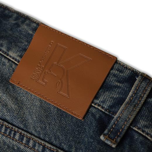 【KARL LAGERFELD】LOGO贴布绣阔腿休闲牛仔长裤 商品图5