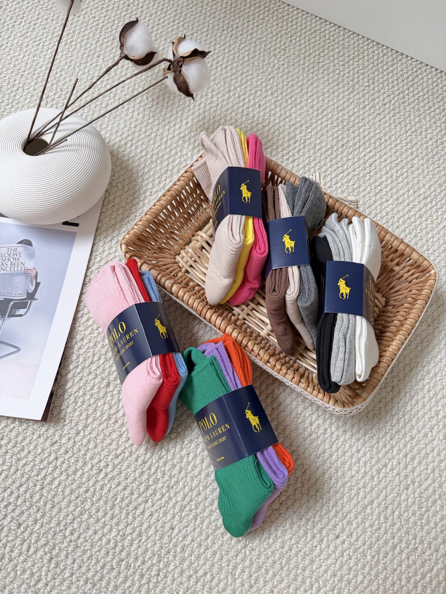 点此购买 拉夫劳伦女士经典小马多巴胺彩色棉袜 xj 338086