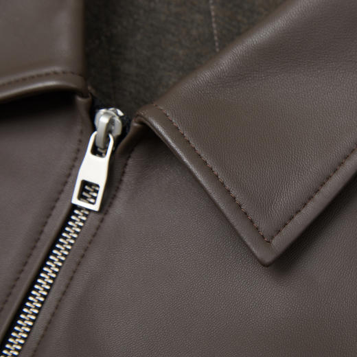 【门店同款】圣得西2025年冬季男士绵羊皮革舒适保暖皮衣
 商品图5