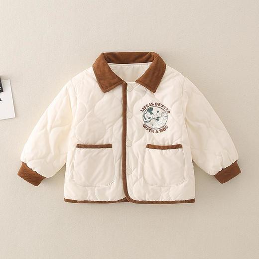 秋冬季新款新生儿上衣外套婴儿衣服宝宝加厚棉服保暖衣小童外出服 商品图0