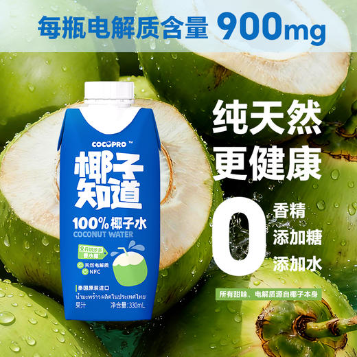 椰子知道 泰国原装进口香水椰子水330ml   A-5632（效期26年10-11月） 商品图2