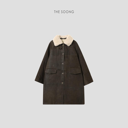 THESOONG重工新国标90白鹅绒进口山羊绒领皮面羽绒服HWYRF8072 商品图0