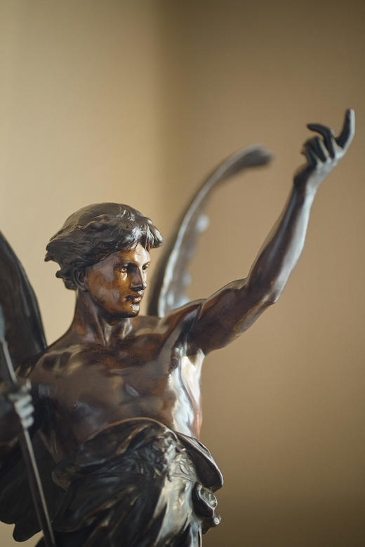 【已售】独角鹿西洋古董1890年代法国雕塑家Emile Louis Picault创作Susse Freres工坊签名出品人物主题青铜雕塑《劳作之神》 商品图6