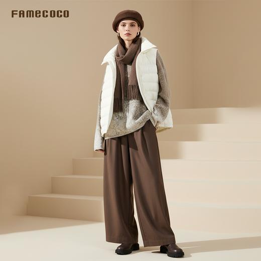 Famecoco范可儿时尚渐变套头毛衫高级山羊绒宽松打底衫FAD8DB124 商品图3