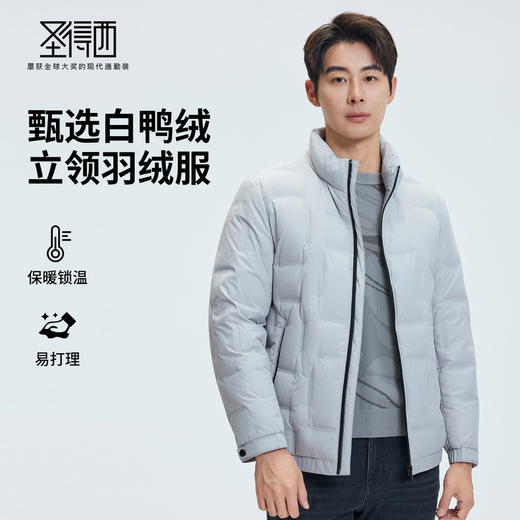 【门店同款&鸭绒】圣得西2025年冬季男士立领羽绒服
 商品图0