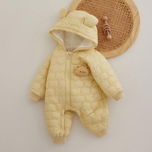 a类婴儿秋冬夹棉连体衣薄棉保暖棉衣新生儿衣服加厚宝宝外穿爬服 商品图1