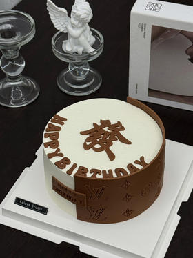 棕色lv男生老公生日蛋糕