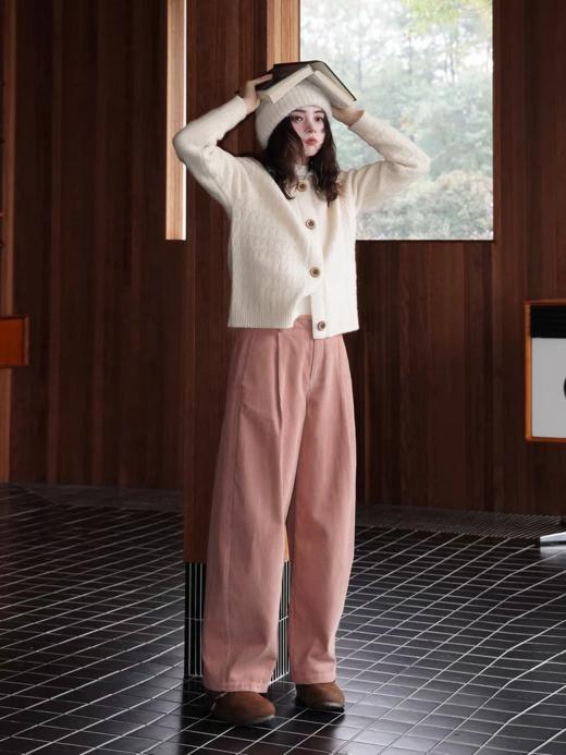 浮生八记/25D209/全棉高克重秋冬粉棕灯芯绒气球裤 商品图0