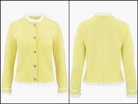 仙女家新款女士可拆领针织外套设计真的太温柔这个纱线手感特别舒服，有厚度，有筋骨感，干净利落，显瘦又优雅随性