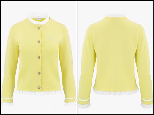 仙女家新款女士可拆领针织外套设计真的太温柔这个纱线手感特别舒服，有厚度，有筋骨感，干净利落，显瘦又优雅随性 商品图0