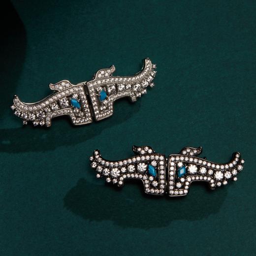 盘龙城遗址博物院文创·夔龙双夹胸针 商品图3