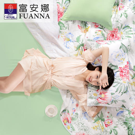 富安娜（FUANNA）七孔抗菌印花夏被-巧若芙蓉203*229cm 商品图5