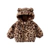 婴儿冬季新款豹纹外套女宝宝外穿韩版加绒加厚毛绒连帽儿童上衣 商品缩略图4