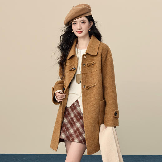 【12/17新品】熙世界独特漂亮珠片绣花朵毛衣女短外套秋冬圆领长袖软糯针织开衫 商品图4