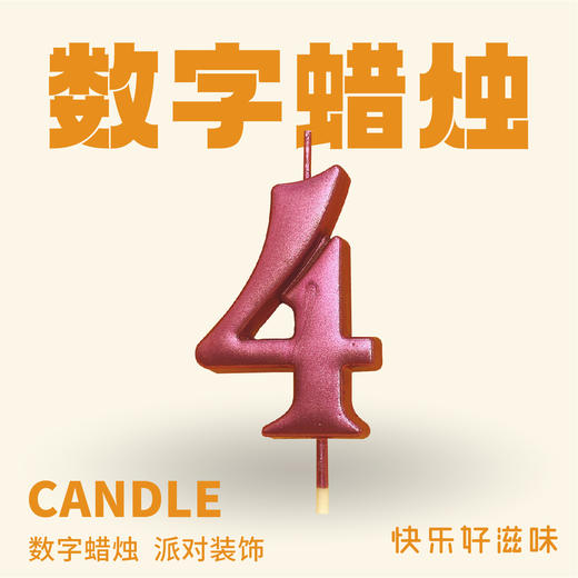 JLY炫彩数字蜡烛4 商品图0