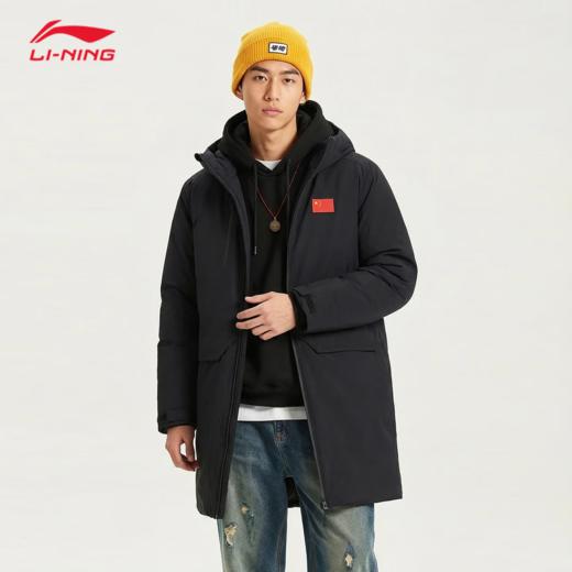 李宁男子荣耀运动休闲中长款羽绒服外套AYMV603 商品图8