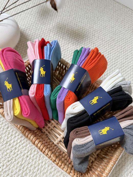 点此购买 拉夫劳伦女士经典小马多巴胺彩色棉袜 xj 338086 商品图4