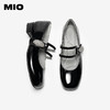 MIO米奥玛丽珍鞋2026春季新款圆头粗跟闪钻饰扣魔术贴女单鞋M261413634 商品缩略图3