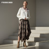 Famecoco范可儿学院风不规则设计格纹半身裙宽松百搭FAD8HA107 商品缩略图2