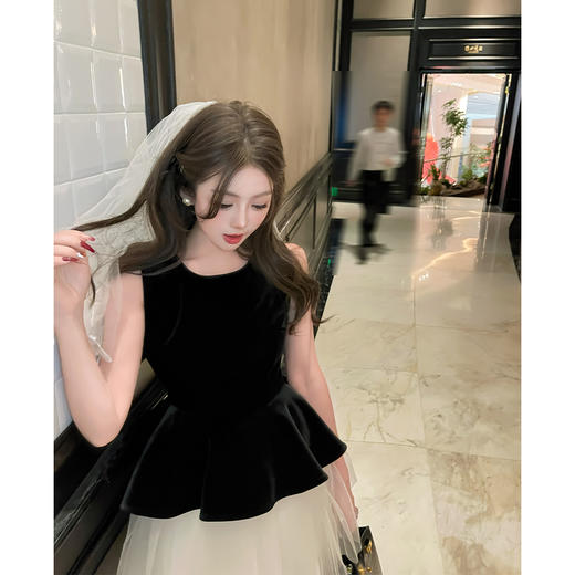 清仓捡漏 LL240585 拼接礼服连衣裙 商品图3