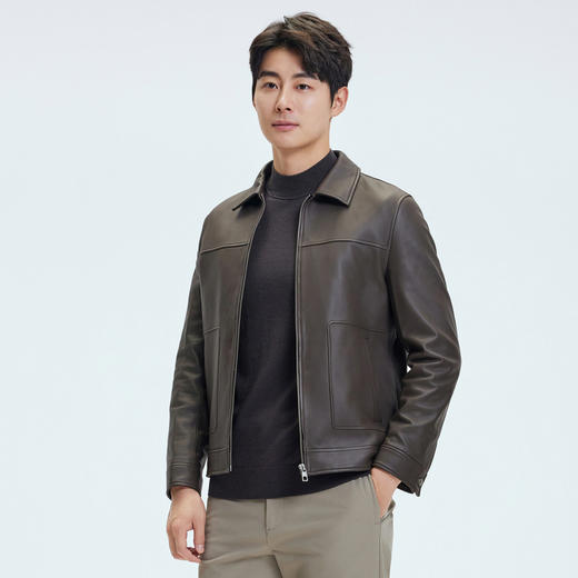 【门店同款】圣得西2025年冬季男士绵羊皮革舒适保暖皮衣
 商品图2