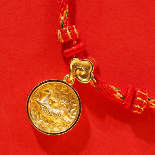 【爆款预售】2026马年春晚生肖手串 总台文创授权 含20粒足金转运珠 趣味“零点报时”设计 商品图2