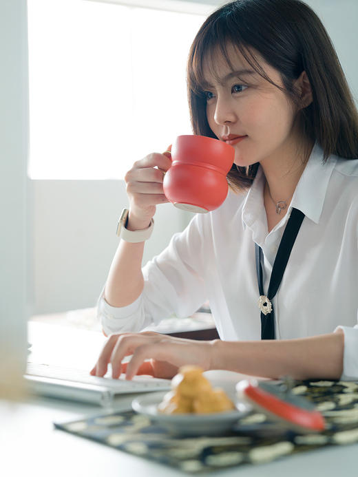 【预售7天】万仟堂茶具事事如意办公杯陶瓷杯子水杯大容量马克杯喝茶茶具茶杯 瓷器商品不支持七天无理由 商品图2