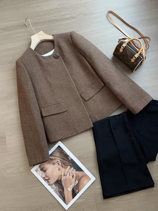 赛琳极简90白鸭绒50羊毛外套 商品图5