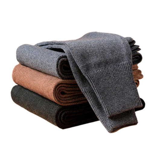 昆潮 加绒加厚绵羊毛裤柔软亲肤保暖舒适持久耐穿 商品图0