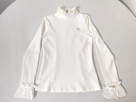 仙女🧚‍♀️家女士新款花边立领上衣来啦！非常lady的一款长袖！用水绒蕾丝褶皱工艺，注意区别外面市场货！手感柔和，优雅渗透到整个设计里，品质高也不会扎肉，双层也完全不会影响面料原有的柔软质感！