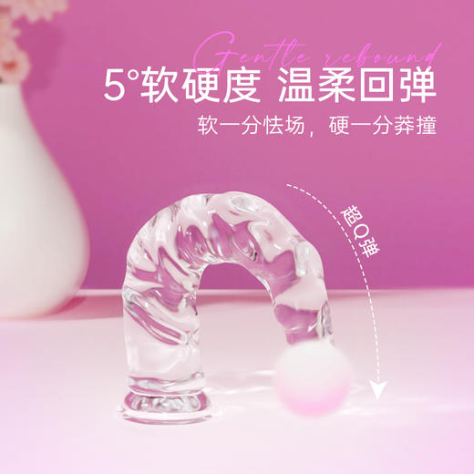 Blush 水晶果冻透明手动阳具 商品图3