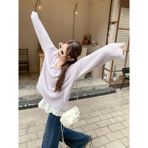 <曾小咸推荐>现货秒杀 ！微信超特价！花朵针织衫（含背心） 日常229.99 立减90 秒杀139.99！！ 商品图4