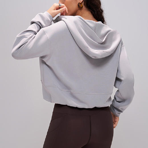 跃牌【轻匀系列】春秋连帽运动卫衣女瑜伽服上衣外套宽松休闲夹克健身长袖WT8861 商品图1