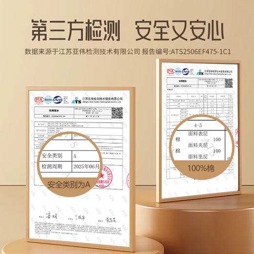 自然醒A类全棉色织水洗棉棉花三明治床垫LN 商品图4