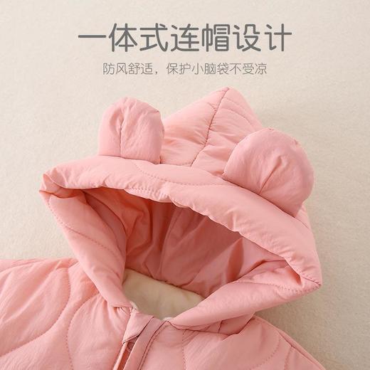 婴儿秋冬衣服宝宝连体衣保暖衣新生儿爬服加厚棉服外出服棉衣哈衣 商品图2