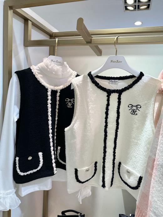 仙女家新款早春女士羊毛混纺圆领背心来啦高品质这款背心真是洋气炸 商品图0