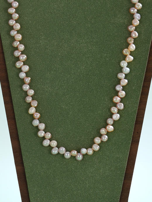 子佩集【星河之珠】银S925珍珠项链【SPN0420003】4.2mm珠巴洛克彩粉2512 商品图1