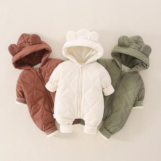 婴儿秋冬衣服宝宝连体衣保暖衣新生儿爬服加厚棉服外出服棉衣哈衣 商品图0