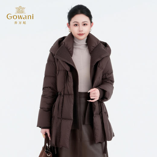 Gowani/乔万尼2025新款鹅绒服女款冬季保暖短款泡芙羽绒服EZ4T195 商品图2