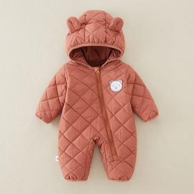 婴儿a类冬季外出连体衣加厚连帽棉服外套衣服宝宝哈衣保暖棉衣