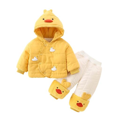 婴幼儿2025年冬季外穿加绒加厚可爱卡通男女宝宝保暖分体两件套 商品图4