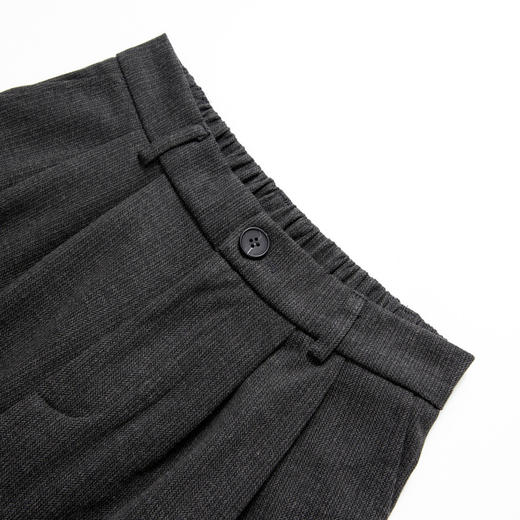 西遇休闲裤直筒垂感女秋季新款卷边条纹拼接宽松阔腿长裤V0055467/SS051511 商品图5