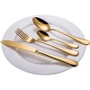 欧洲 高品质 24件装不锈钢餐具 金色礼盒套装 含餐刀/分叉/餐勺/茶匙 可供6人使用 商品缩略图1