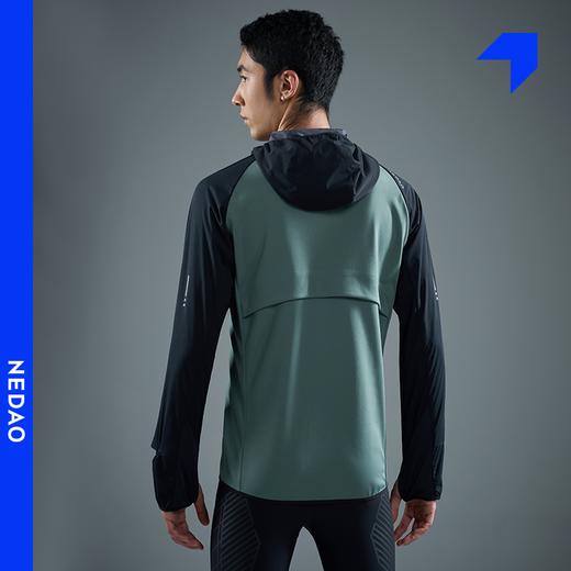 内道撞色拼接带帽软壳男士防风透气马拉松训练比赛跑步外套 商品图4