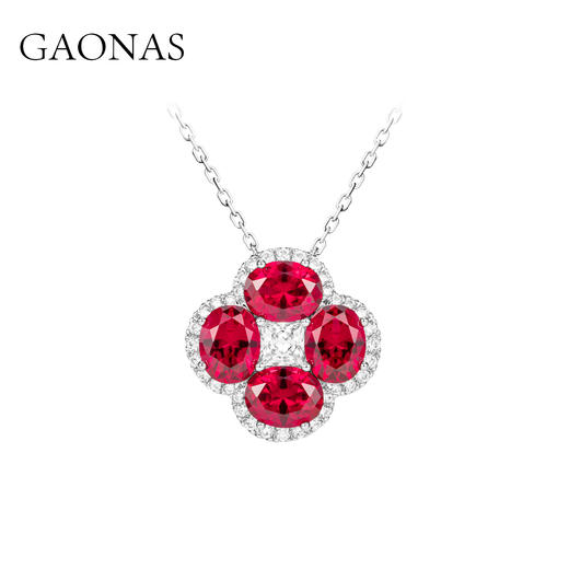 GAONAS  圣诞红 秋冬贵气百搭红色项链11791XR 商品图0