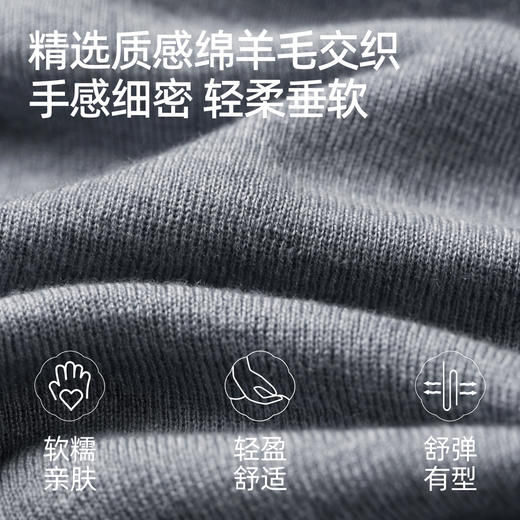 【撞色-两穿-羊毛衫】逸阳秋冬新款高领宽松百搭厚可外穿毛衣3973 商品图3