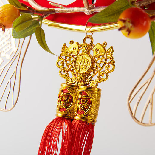 新年春节装饰挂件教室布置红果圆福中国结醒狮挂饰 商品图6